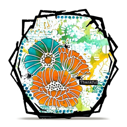 PC-277 - 6x6 (inch) Stencil - Coquelicots Jolis