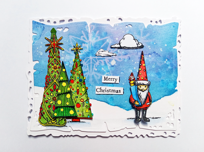 #1217 - A7 Stamp Set - Twinkling Pines