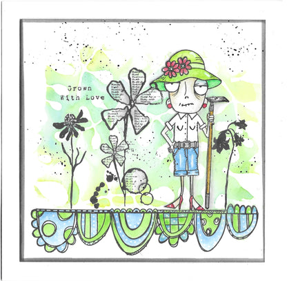 TP-738 - A7 Clear Stamp Set - Gardener Dee