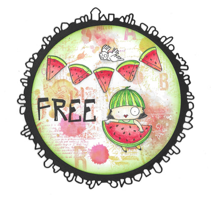 #1030 - A7 Stamp Set - Watermelon
