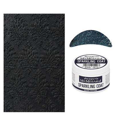 Stamperia Black Sparkling Coat 150ml