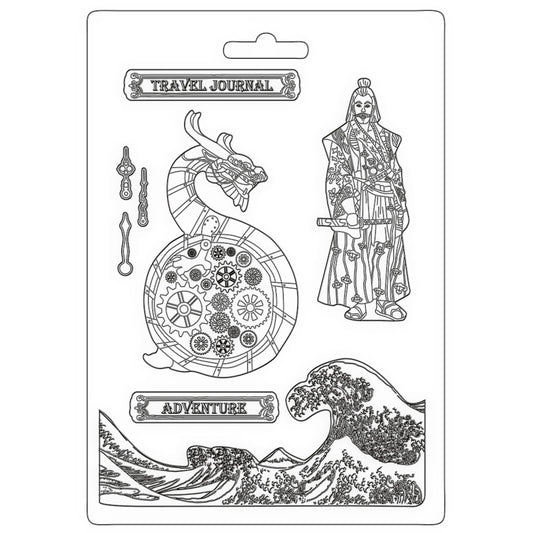 Stamperia Soft Mould A4 Sir Vagabond in Japan Dragon