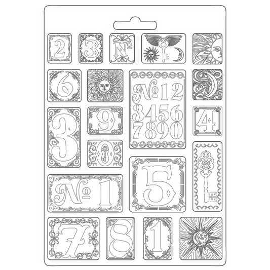 Stamperia Soft Mould A4 Alchemy Numbers