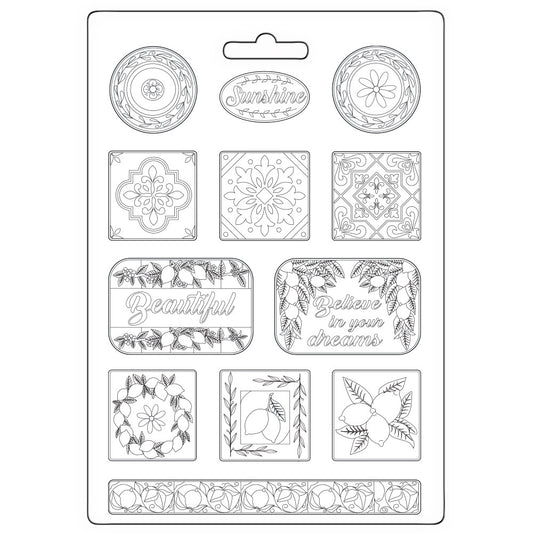 Stamperia Soft Mould A4 Blue Dream Plates
