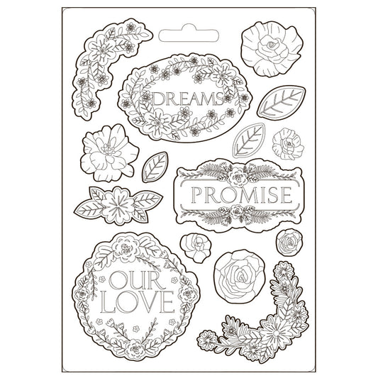 Stamperia Soft Mould A5 Garden Of Promises Dreams