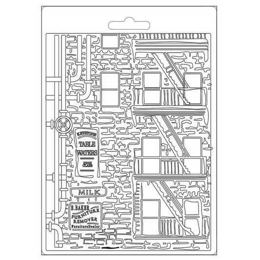 Stamperia Soft Mould A5 Sir Vagabond New York Windows