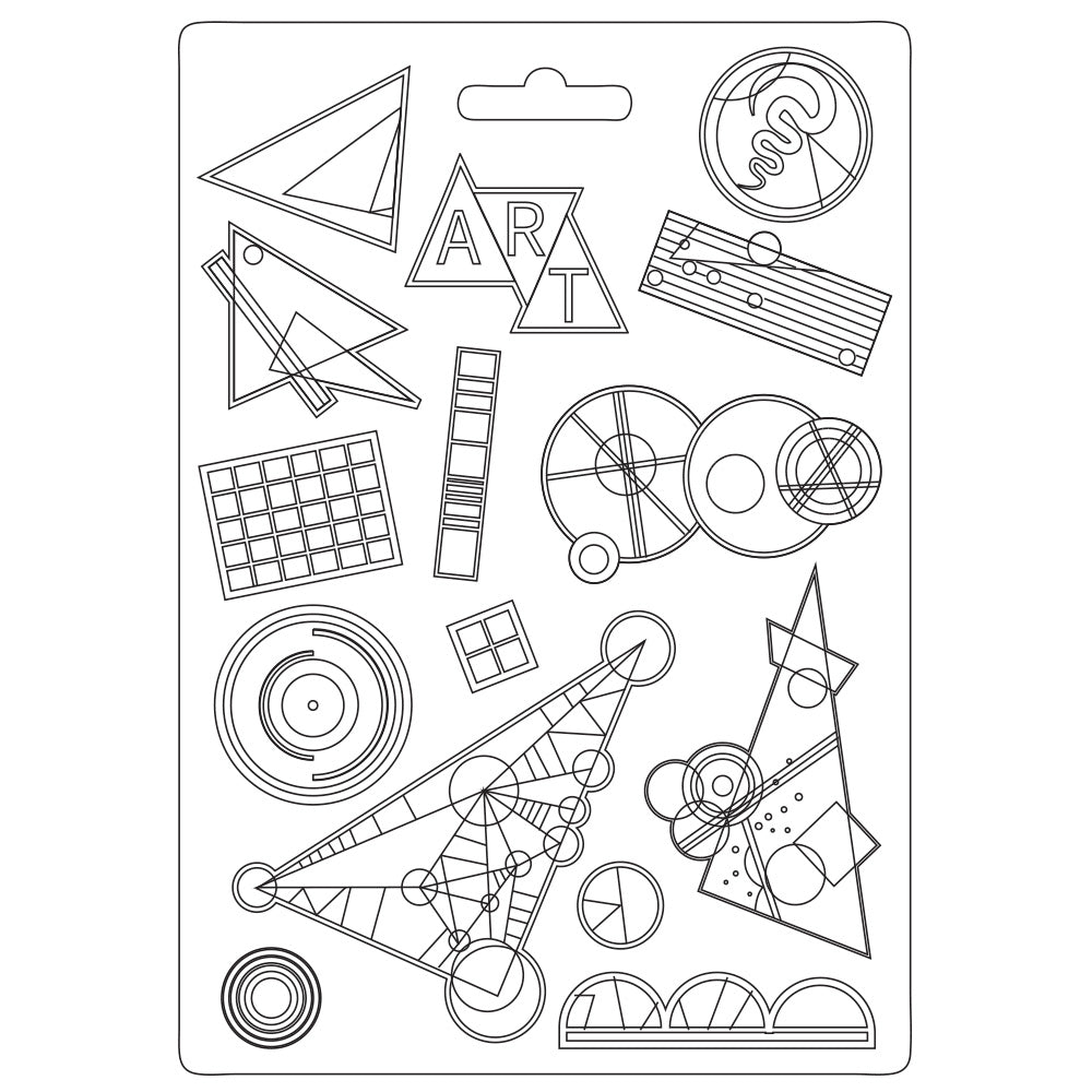 Stamperia Soft Mould A5 Bauhaus Kandinsky Rhythm