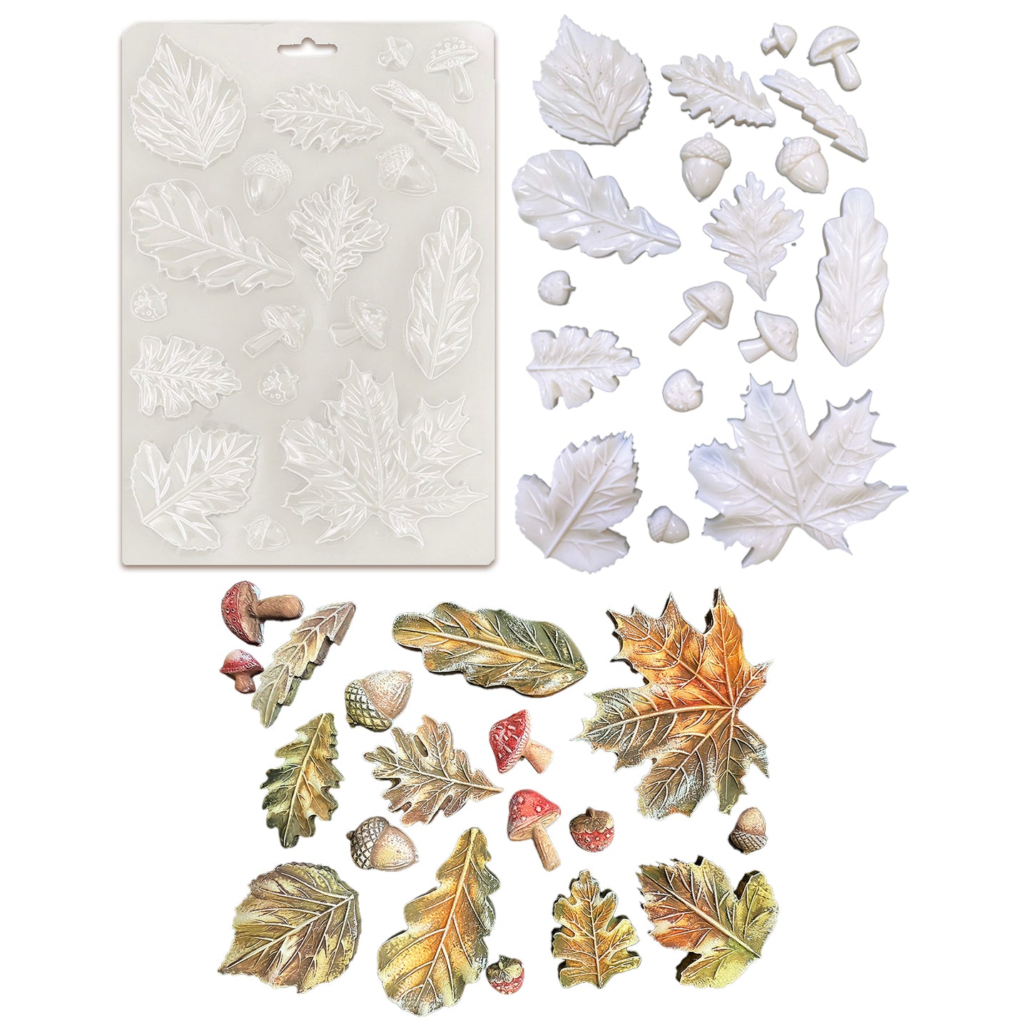 Stamperia Whispering Woods A5 Soft Mould Leaves