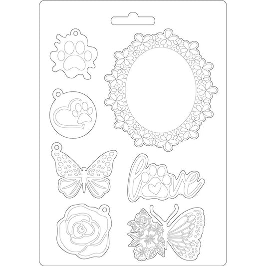 Stamperia Soft Mould A5 Circle Of Love Alphabet