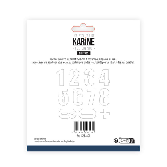 Les Ateliers De Karine Southern Culture - Stencil Embroidery Numbers