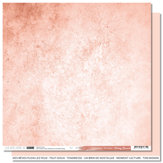 Les Ateliers De Karine Vintage Journal - Paper (1pc) - Terracota Vintage