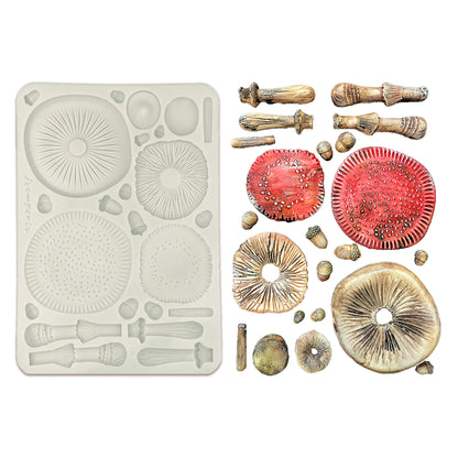 Stamperia Whispering Woods A5 Silicon Mould Mushrooms 3D