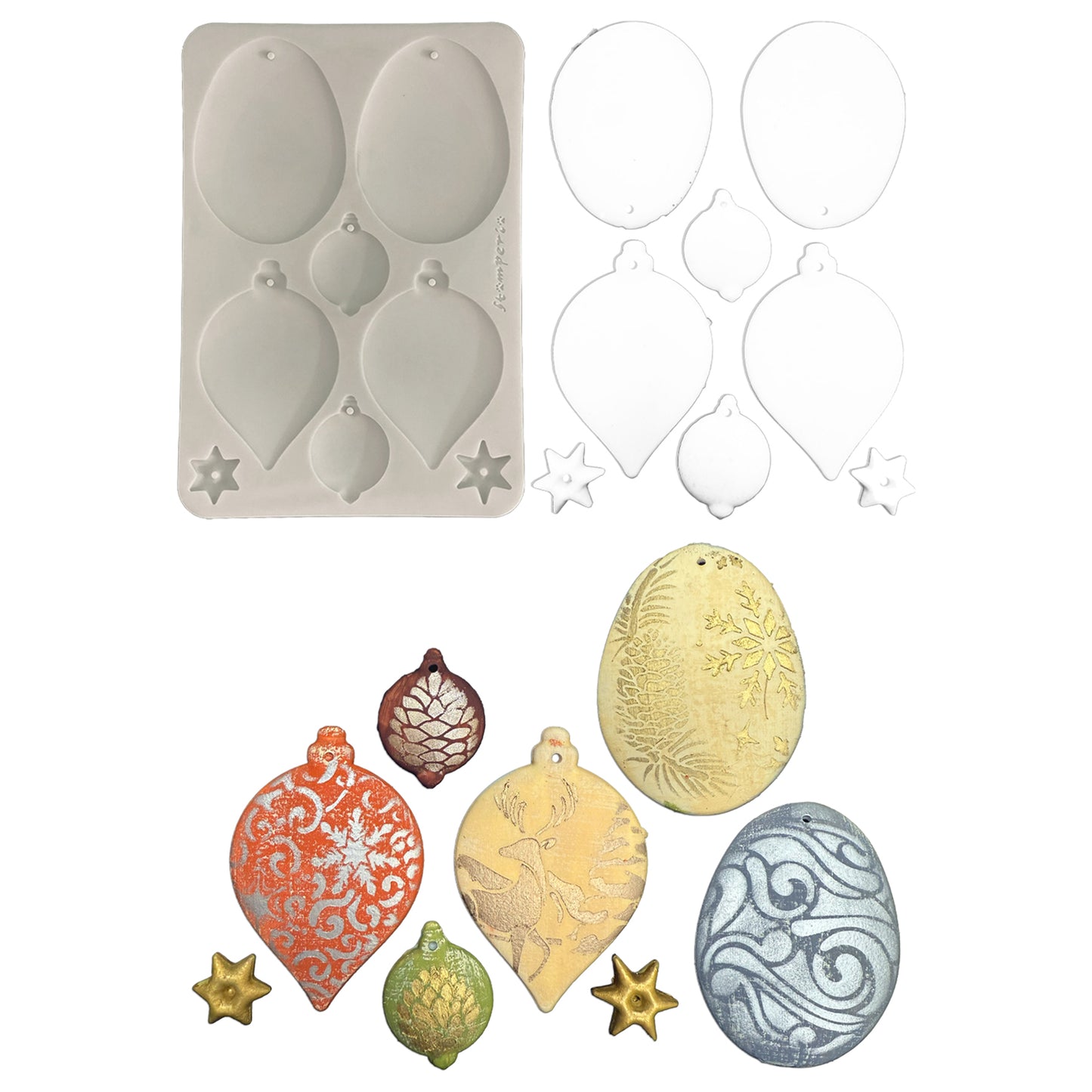 Stamperia A5 Silicon Mould Christmas Balls