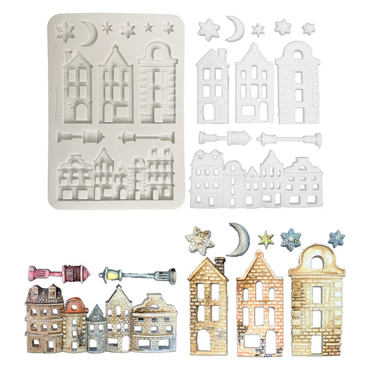 Stamperia A5 Silicon Mould Christmas Village