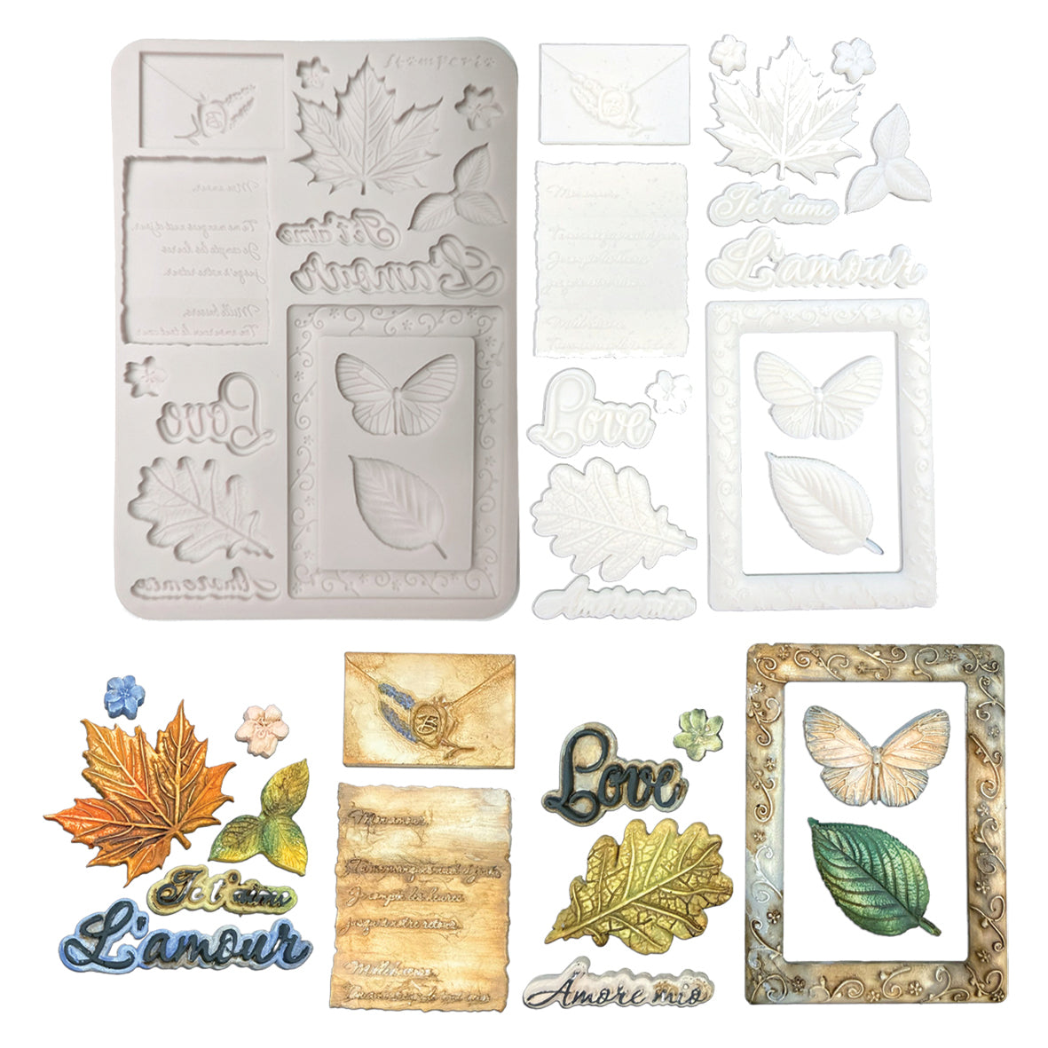 Stamperia Flowers and Poems A5 Silicon Mould