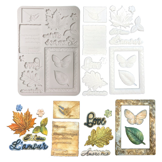 Stamperia Flowers and Poems A5 Silicon Mould
