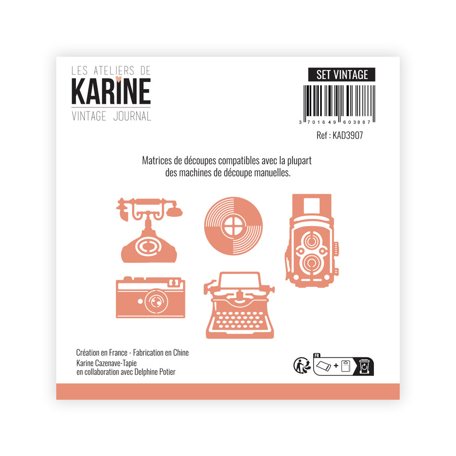 Les Ateliers De Karine Vintage Journal - Die Set - Vintage
