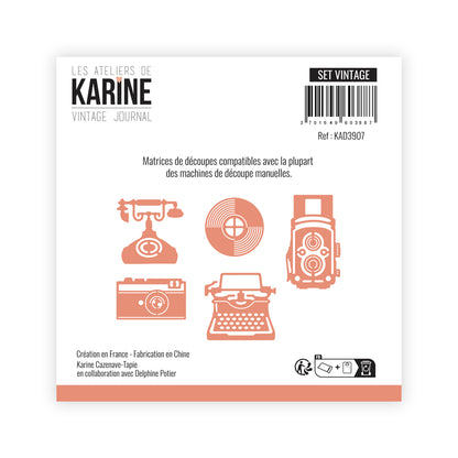 Les Ateliers De Karine Vintage Journal - Die Set - Vintage