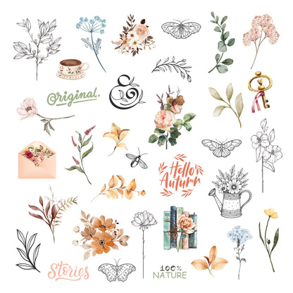 Les Ateliers De Karine Vintage Journal - Die Cuts Vellum (35pcs)