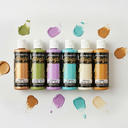 Stamperia Gardens of Time Allegro Paint Kit (6pcs) (KALKIT72)