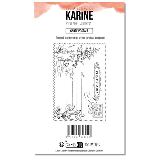 Les Ateliers De Karine Vintage Journal - Clear Stamp Set - Carte Postale (Postcard)
