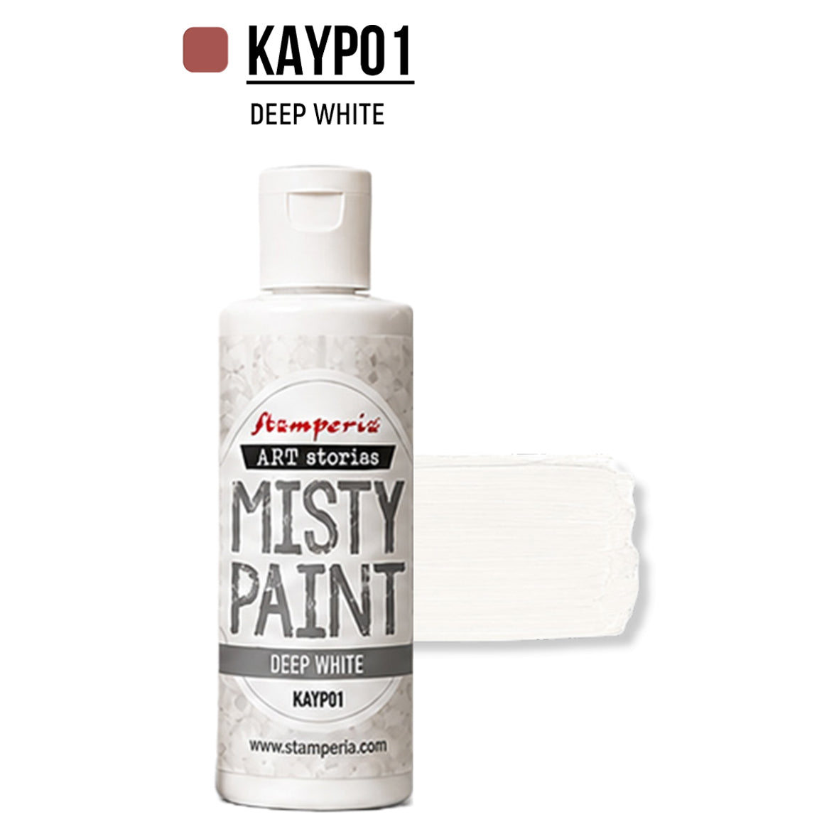 Stamperia Art Stories Misty Paint Deep White 60ml Preorder*