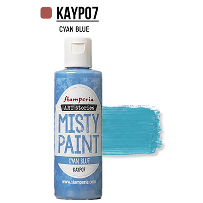 Stamperia Art Stories Misty Paint Cyan Blue 60ml Preorder*