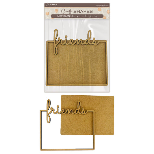 Stamperia Furry Friends MDF Crafty Shapes Blanks Plate Friends