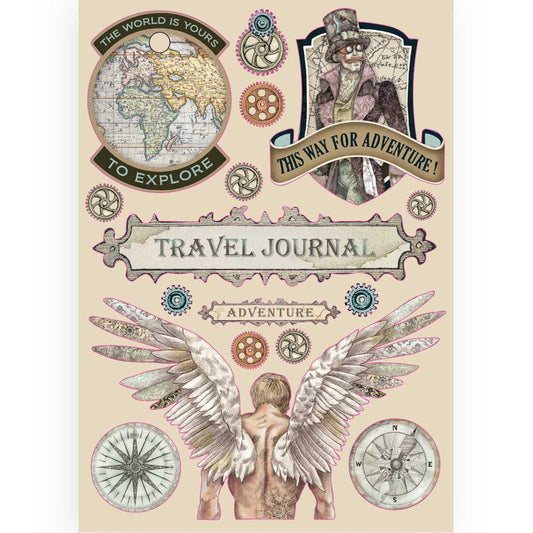 Stamperia A5 Coloured Frame - Sir Vagabond Travel Journal
