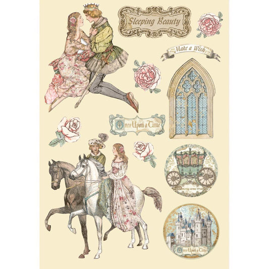 Stamperia A5 Coloured Frame Sleeping Beauty