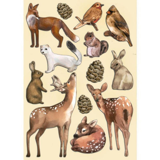 Stamperia A5 Coloured Shape Romantic Cozy Winter Animals