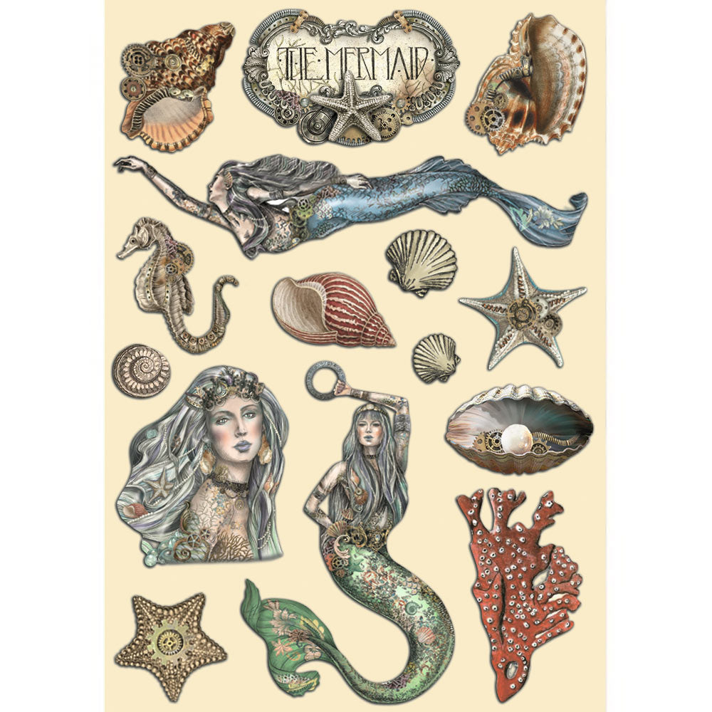 Stamperia A5 Coloured Shape Songs Of The Sea The Mermaid