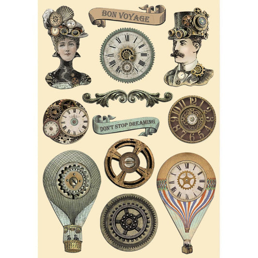 Stamperia A5 Coloured Shape Voyages Fantastiques