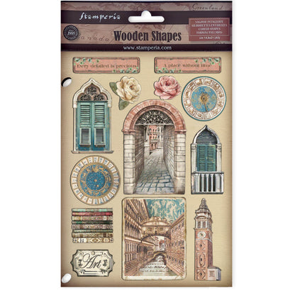 Stamperia Venice City of Art A5 Colored Wooden Shape