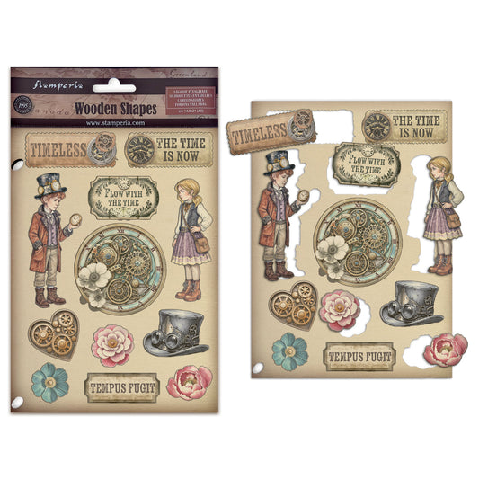 Stamperia Gardens of Time A5 Colored Wooden Shape (KLSP198)
