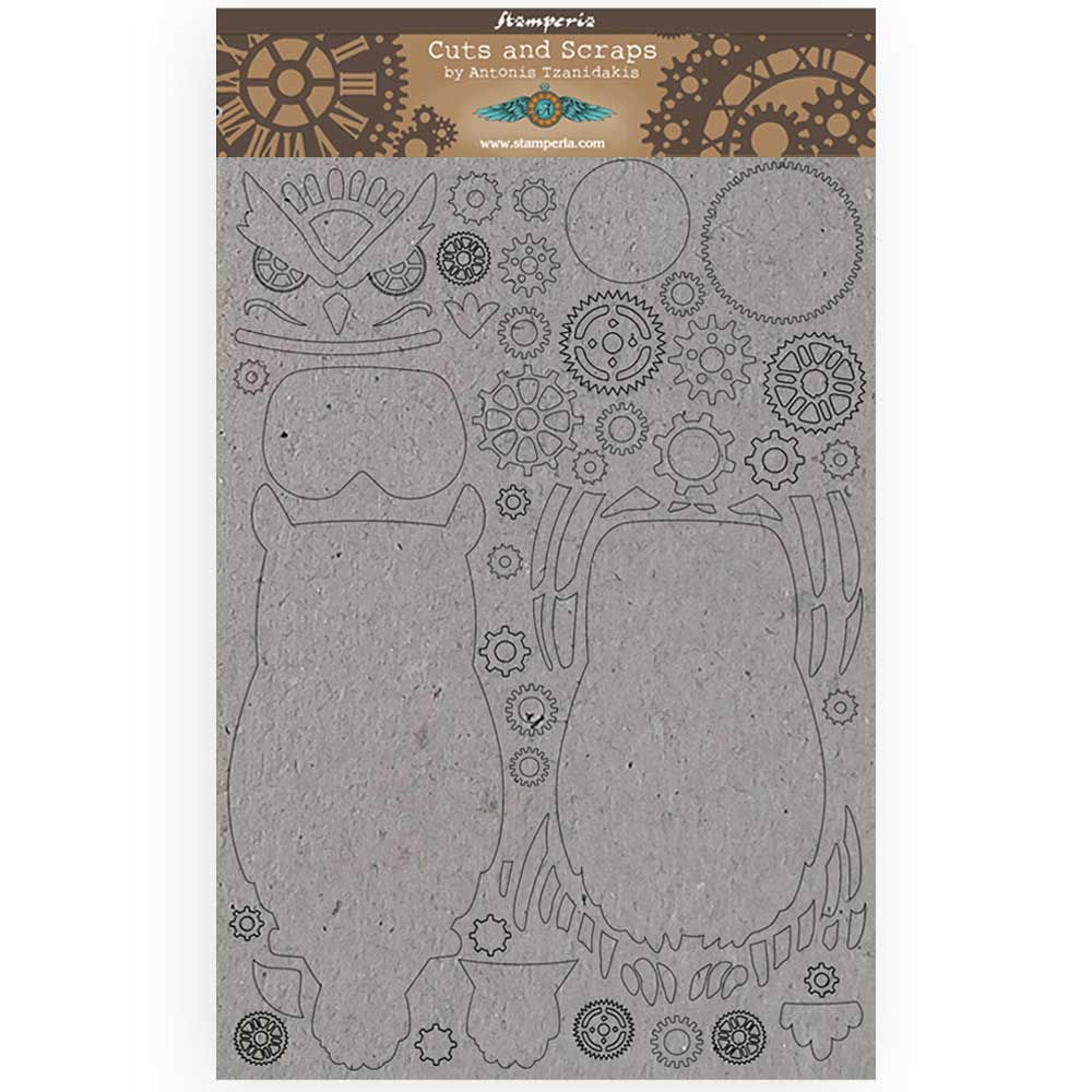 Stamperia A4 Greyboard /2 mm Sir Vagabond Owl