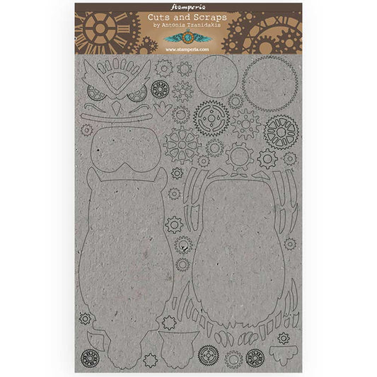 Stamperia A4 Greyboard /2 mm Sir Vagabond Owl