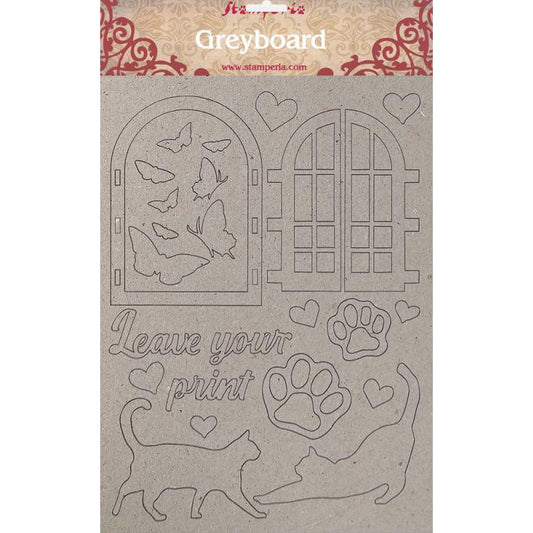 Stamperia A4 Greyboard /2 mm Leave Your Print