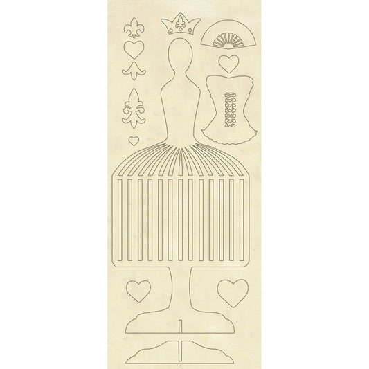 Stamperia 12.5 x 30 cm Decorative Shape Mannequin