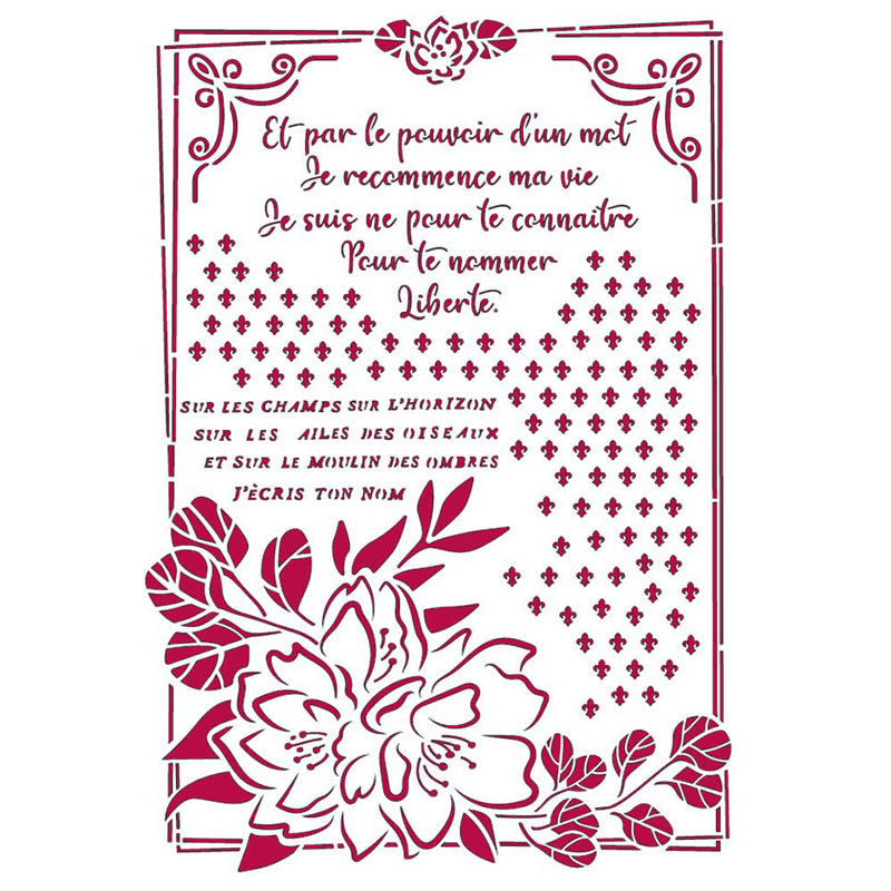Stamperia 21 x 29.7 cm G Stencil Romantic Journal Flower With Frame