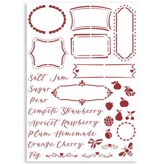 Stamperia 21 x 29.7 cm G Stencil Casa Granada Labels
