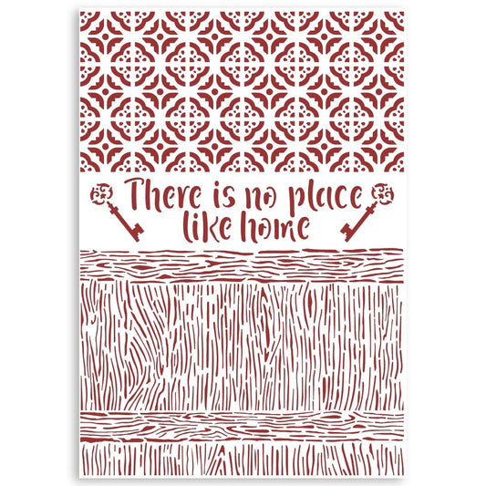 Stamperia 21 x 29.7 cm G Stencil Casa Granada There Is No Place Like Home