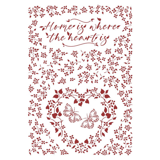 Stamperia 21 x 29.7 cm G Stencil Provence Home Is Where The Heart Is