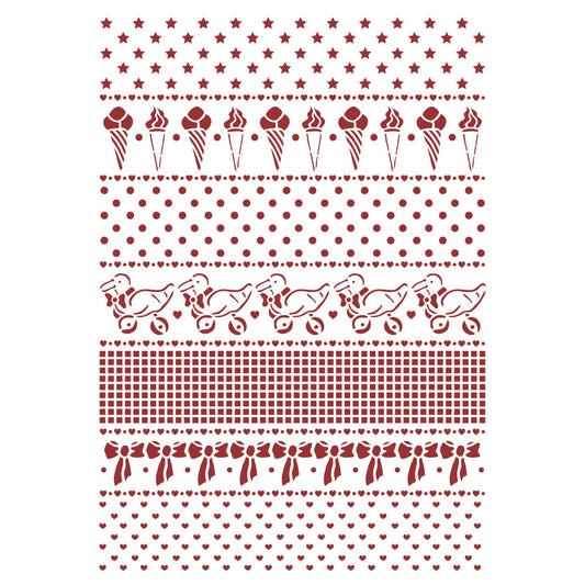 Stamperia 21 x 29.7 cm G Stencil DayDream Borders