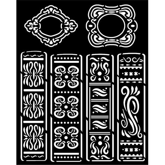 Stamperia 20 x 25cm Thick Stencil Vintage Library Books