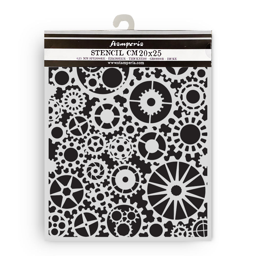 Stamperia Voyages Fantastiques Thick Stencil 20x25cm Gears Pattern