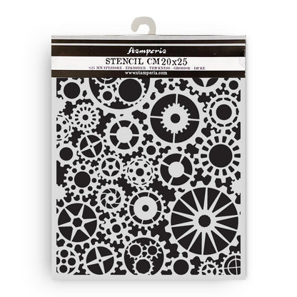 Stamperia Voyages Fantastiques Thick Stencil 20x25cm Gears Pattern