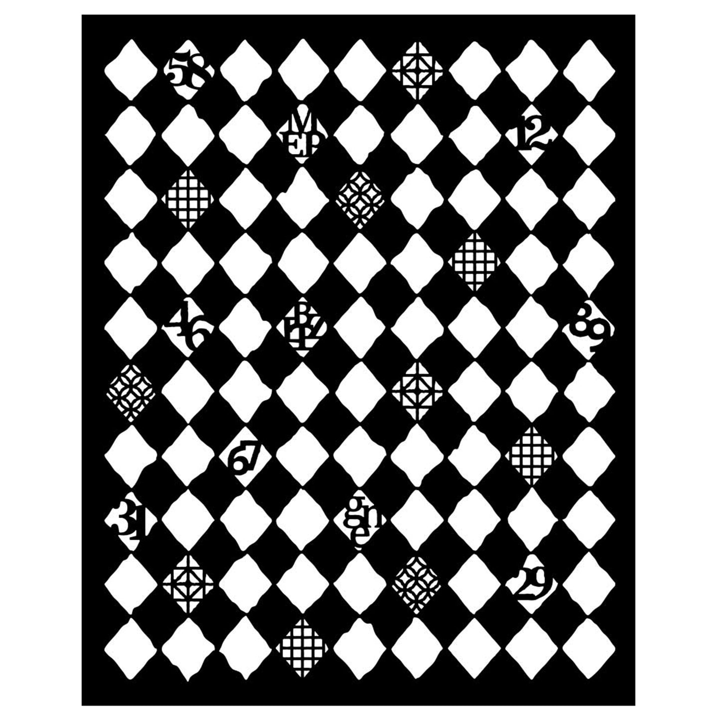 Stamperia Furry Friends Thick Stencil 20x25cm Rhombus Pattern