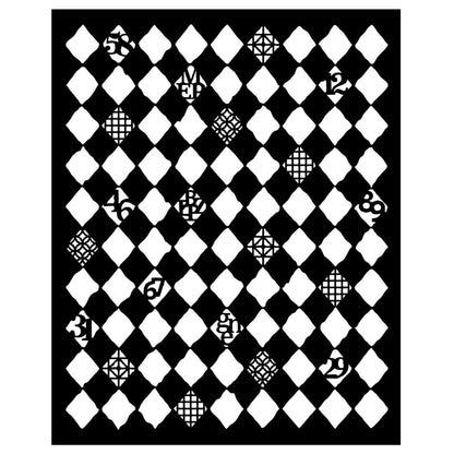 Stamperia Furry Friends Thick Stencil 20x25cm Rhombus Pattern
