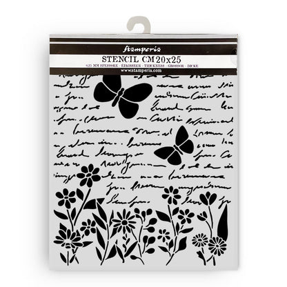 Stamperia Daisy Art Thick Stencil 20x25cm Letter and Butterfly